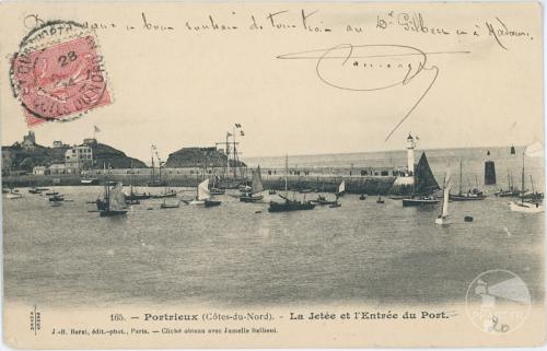 165 - Portrieux - La jetée et l'entrée du port