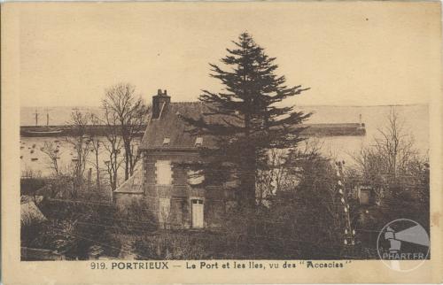 919 - Portrieux - Le port et les iles, vu des "Accacias"