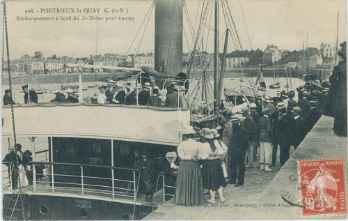 908 - Portrieux-St-Quay - Embarquement à bord du Saint-Brieuc pour Gersey
