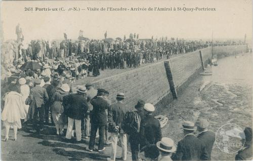 2451 - Portrieux - Visite de l'Escadre - Arrivée de l'Amiral à St-Quay-Portrieux