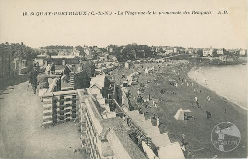 10 - St-Quay-Portrieux - La plage vue de la promenade des Ramparts