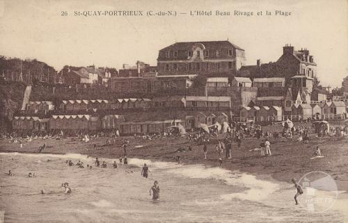 26 - St-Quay-Portrieux - L'Hôtel Beau Rivage et la plage