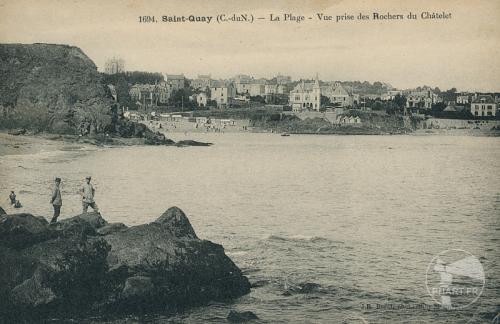 1694 - Saint-Quay - La plage - Vue prise des rochers du Chatelet