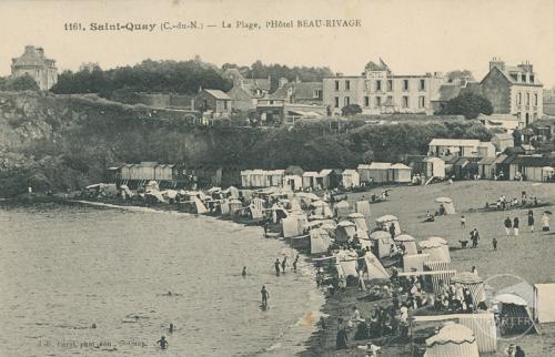 1161 - Saint-Quay - La plage, l'Hotel Beau Rivage