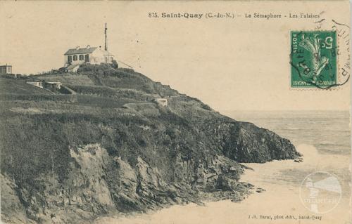 875 - Saint-Quay - Le sémaphore - Les falaises