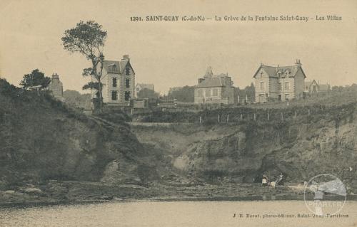 1291 - Saint-Quay - La grève de la Fontaine Saint-Quay - Les villas
