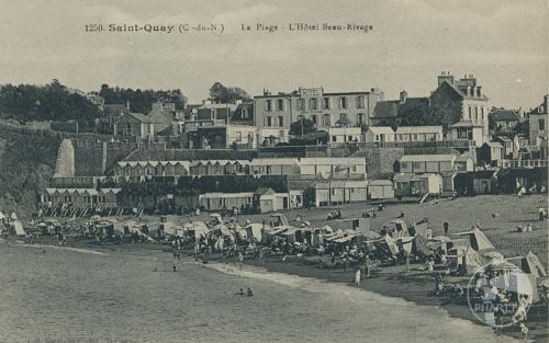 1250 - Saint-Quay - La plage - L'hôtel Beau Rivage
